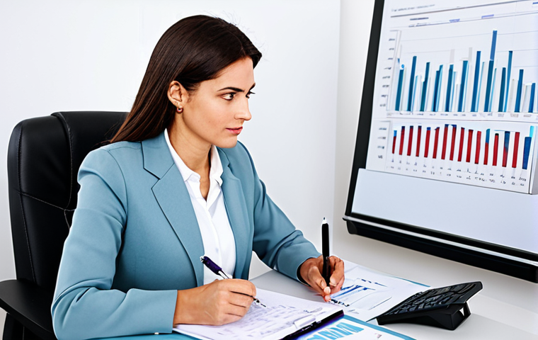 비상 재무계획 수립 전 준비 사항 - Goal Setting**

"A focused woman in professional attire, sitting at a desk, reviewing financial docu...