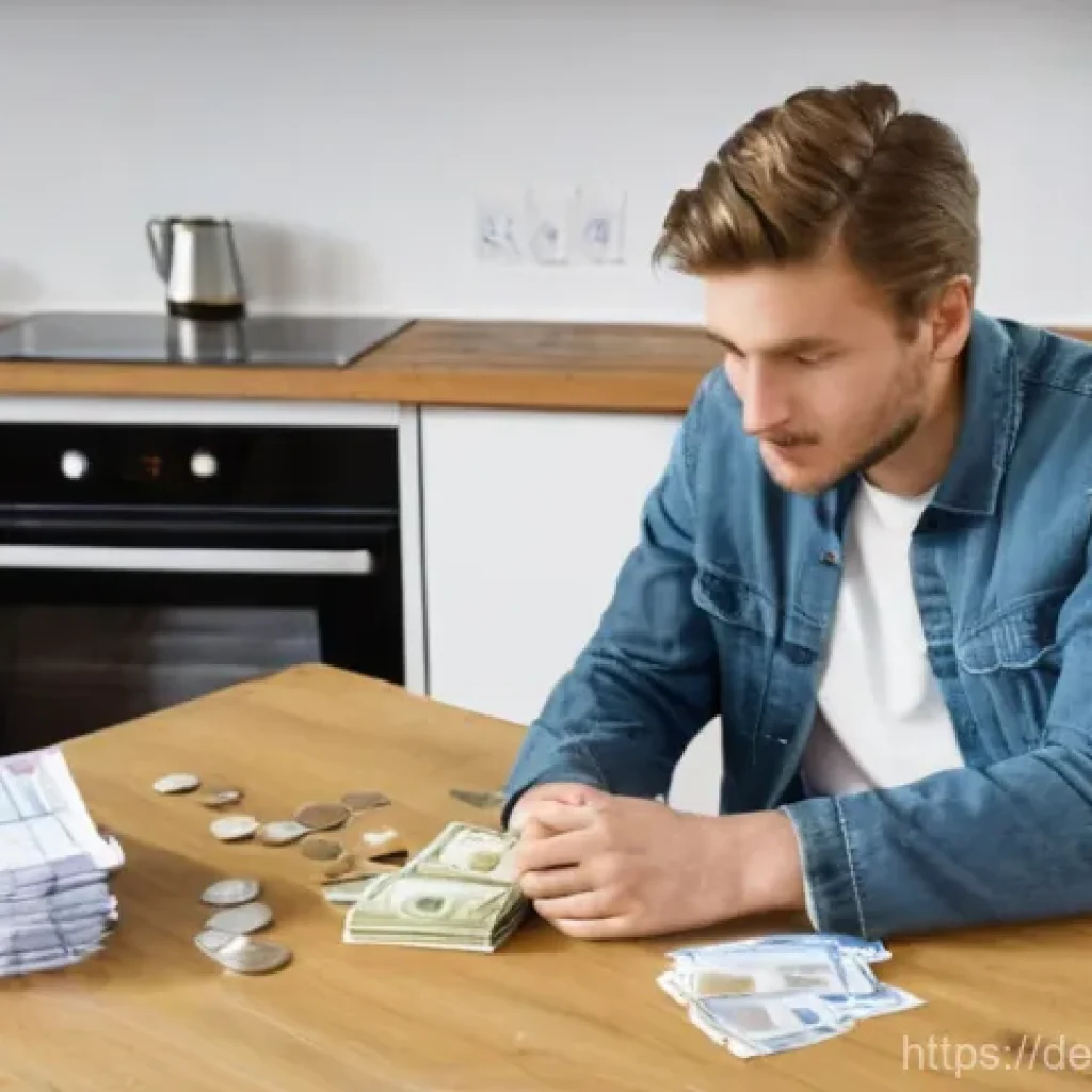 비상 재무계획의 실질적인 적용 사례 - **Prompt:** A young German couple, both in their late 20s, dressed in modern, casual attire, sit at ...